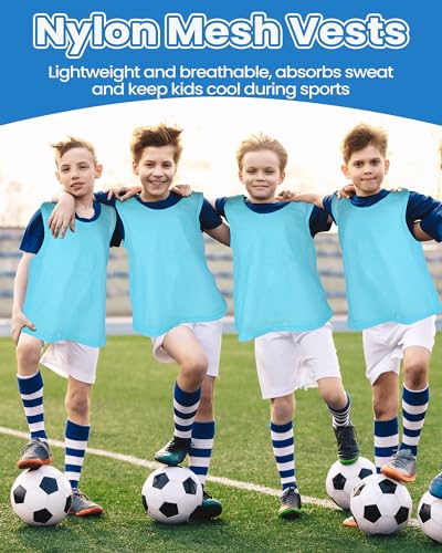 51OOWpfwPL.jpg 36 Pcs Pennies for Sports Youth Football Practice Jersey Adult Basketball Soccer Hockey Pinnies Kids Scrimmage Jerseys