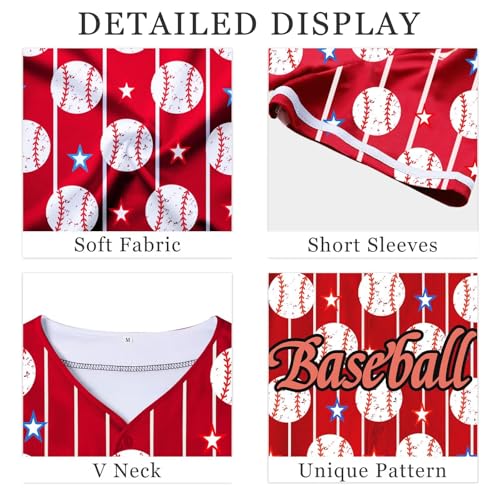 Womens Baseball Jersey Baseball Print Button Down Softball Jersey Game Day Baseball Mom Shirt Active Team Sports Uniforms