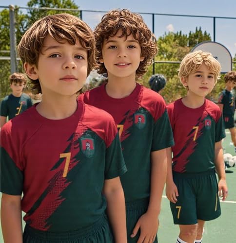 Boy's Soccer Jerseys for Kids Outdoors Football Team Training Uniform Kit Boys Girls Youth Child Sport Fan Jersey