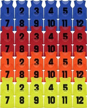 48 Pcs Pinnies for Sports Double Soccer Penny Soccer Pinnies Scrimmage Vests Mesh Basketball Team Practice Jersey