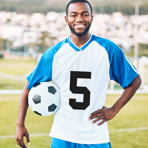 22PCS Iron on Numbers, 0-9 Jersey Numbers, Heat Transfer Number, Suitable for Sports T-Shirts and Team Uniforms, Suitable for