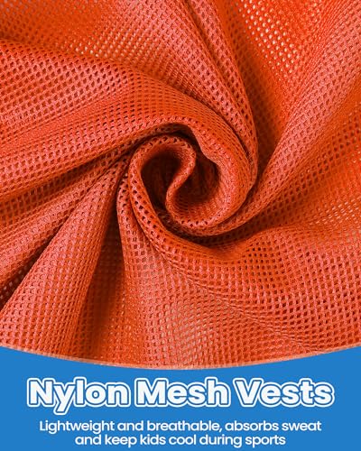 50 Pack Pinnies Bulk Scrimmage Vests Lightweight Youth Scrimmage Vests Team Soccer Basketball Jersey Pinnies for Sport