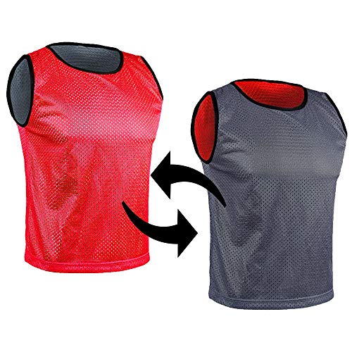 Pinnies Sport Child Youth Teen Adult 2-Color Reversible Bibs Soccer Basketball Football Scrimmage Team Jersey