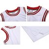 Pack of 3 Men's Basketball Jerseys Mesh Athletic Team Sports Uniforms Hip Hop Shirts Tank Tops