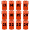 12-Pack Numbered Scrimmage Pinnies Sports Vests Team Practice Mesh Jerseys #13-24