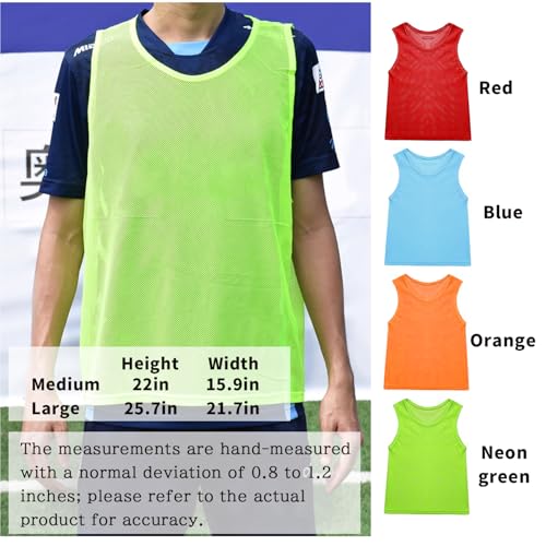 Pinnies Team Practice Vests for Child Youth Teen Adult,Mesh Scrimmage Jersey for Soccer Football Basketball