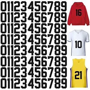 51h6BlUyieL.jpg 88 Pieces Iron On Numbers, Jersey Heat Transfer Numbers for Sports T Shirts Team Uniform Football Basketball Baseball-Black, 8