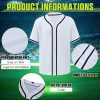 4 Pcs Baseball Jersey Men Jersey Blank Plain Button Down Baseball Jersey Short Sleeve Jersey Team for Hipster
