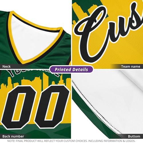 Personalized Printing Name Number Team Logo for Men Youth Kids Custom Basketball Jersey Practice Uniform