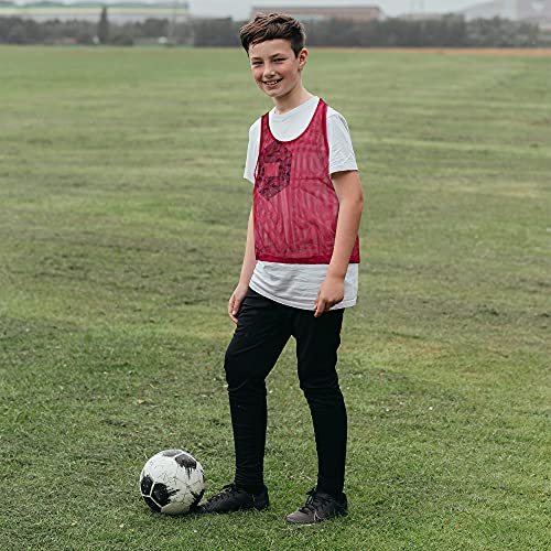 12 Pinnies Scrimmage Vests Team Practice Jersey for Child Youth Teen Lightweight