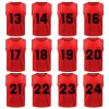 12-Pack Numbered Scrimmage Pinnies Sports Vests Team Practice Mesh Jerseys #13-24