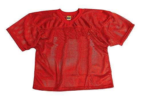 51nHDQq1e4L.jpg Sports ProMark Football/Lacrosse Adult Waist Length, Polyester Mesh Practice Jersey (Red, Adult XXX-Large)