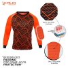 Hidden Chest Padding Soccer Goalie Jersey Youth & Adult. Long Sleeves Elbow Padded Goalkeeper Shirt for Boys & Girls
