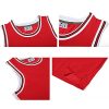 Pack of 3 Men's Basketball Jerseys Mesh Athletic Team Sports Uniforms Hip Hop Shirts Tank Tops