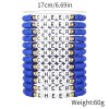 12Pcs Polymer Clay CHEER Stackable Friendship Bracelets Colorful Multilayer Heishi Surfer Clay Gold Beaded CHEER Stretch