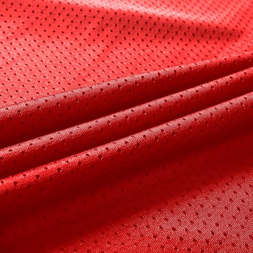 Men Blank Plain Football Jersey, Adult Hip Hop Hipster Short Sleeve Mesh Pullover Shirts,Custom Uniforms for Party