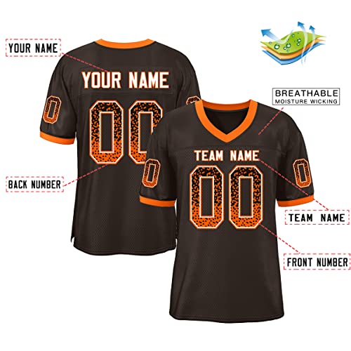 Custom Football Jersey, Personalize Football Practice Uniform, Design Any Name and Number for Your Event or Team