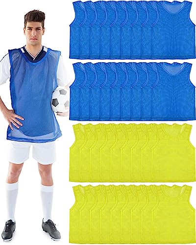 36 Pcs Adult Pinnies Scrimmage Vests Youth Pinnies Team Practice Jerseys for Sports Soccer Football Basketball Practice