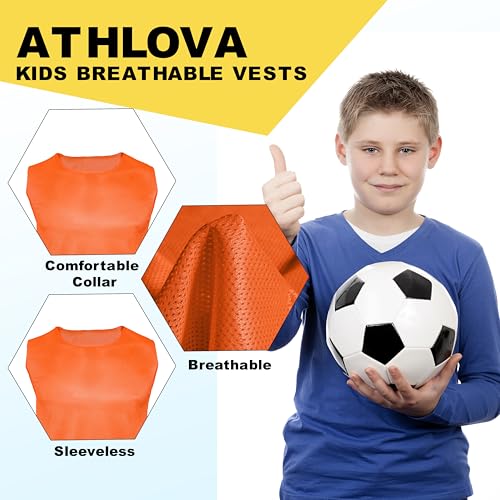 Youth Scrimmage Vests & Soccer Pennies – Breathable Mesh Soccer Pinnies, Pennies for Sports Youth