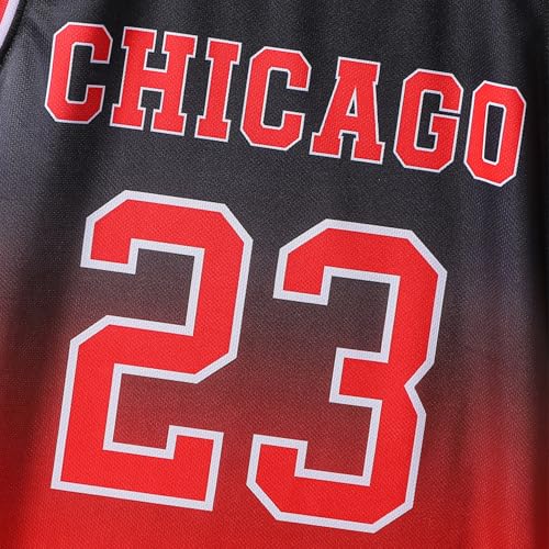 Basketball Jerseys 23# for Kids Youth Sports T-Shirt Jersey Boys Girls Gradient Basketball Uniform Set 6-16Years