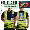 Hi-Vis Safety Shirts Customize Your Logo US Flag Team Work Uniform with 4 Inches Reflective Strips