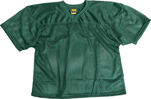ProMark Football/Lacrosse Adult Waist Length, Polyester Mesh Practice Jersey (Dark Green, Adult Small/Medium)