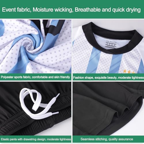 Boy's Soccer Jerseys for Kids #10 Outdoors Football Team Training Uniform Kit Boys Girls Youth Child Sport Fan Jersey