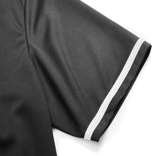 Mens Baseball Jersey Button Down Blank Solid Color Short Sleeve Shirts Hipster Hip Hop Active Team Sports Uniforms