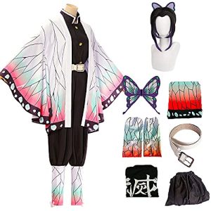 Kochou Cosplay Costume Kochou Outfit Cosplay Kimono Outfit Uniform Costume Full Set with Wig