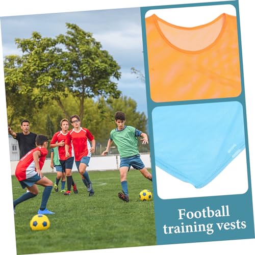 6Pcs Soccer Training Pinnies Breathable Sports Vests for Adults 61x55CM Reusable Basketball Practice Jerseys Lightweight Team