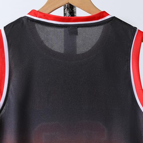 Basketball Jerseys 23# for Kids Youth Sports T-Shirt Jersey Boys Girls Gradient Basketball Uniform Set 6-16Years