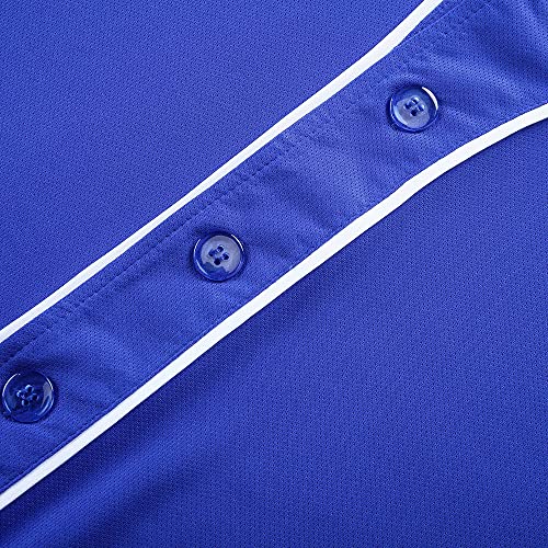 Blank Baseball Jersey,Short Sleeve Plain Jersey Shirt,Sports Uniform for Men Women(White, Black, Red,Blue,S-3XL)