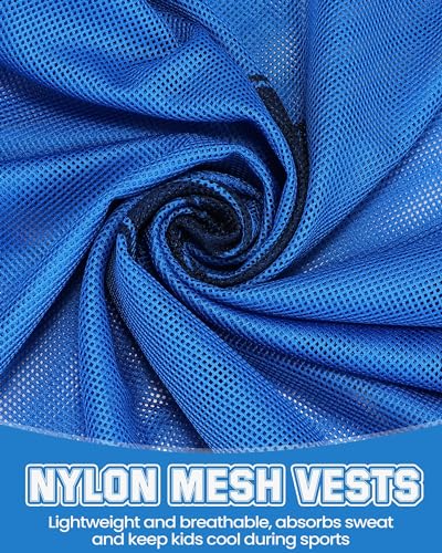 48 Pcs Pinnies for Sports Double Soccer Penny Soccer Pinnies Scrimmage Vests Mesh Basketball Team Practice Jersey