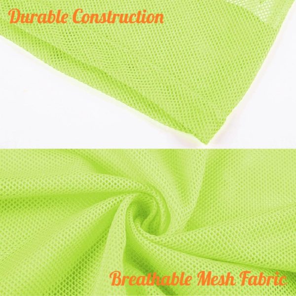 12-Pack Scrimmage Vests, Kids & Adult Practice Jerseys, Breathable Mesh Pinnies for Basketball, Soccer & Sports