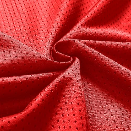 Men Blank Plain Football Jersey, Adult Hip Hop Hipster Short Sleeve Mesh Pullover Shirts,Custom Uniforms for Party