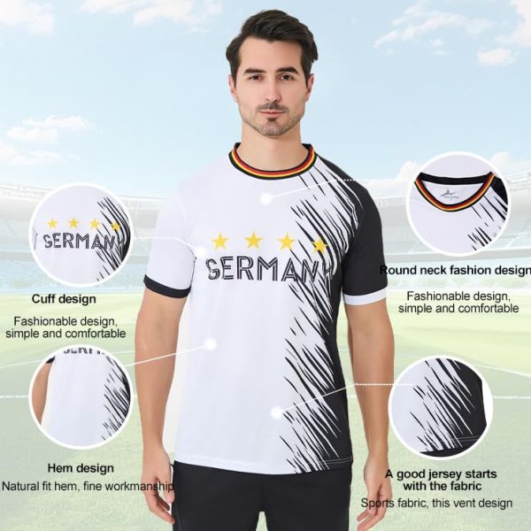 Soccer Jerseys for Men&Women, Soccer Jersey for Sports Training -France，Germany，England，Romania，Croatia & Portugal