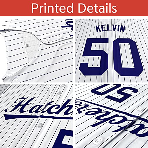 Custom Stripe Baseball Jersey Button Down Shirts Team Uniform Personalized Stitched Name Number Logo